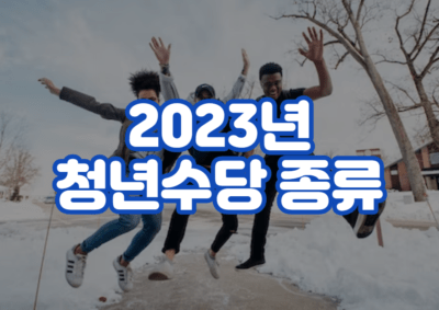 2023년 청년수당 종류