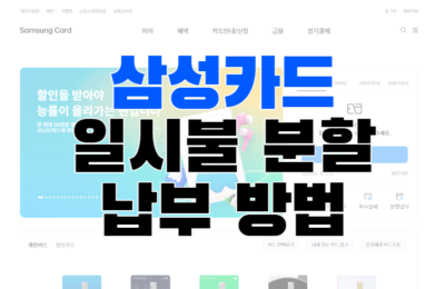 삼성카드 일시불 분할납부