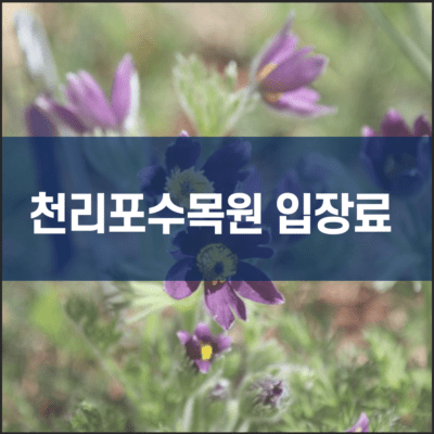 천리포수목원 입장료