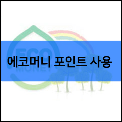 에코머니포인트 사용