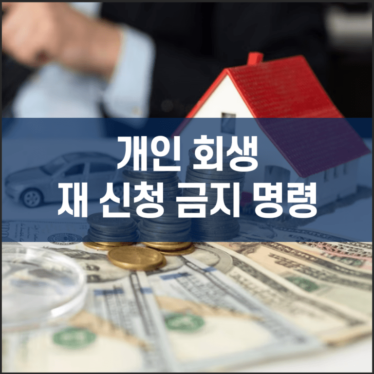 개인 회생 재 신청 금지 명령