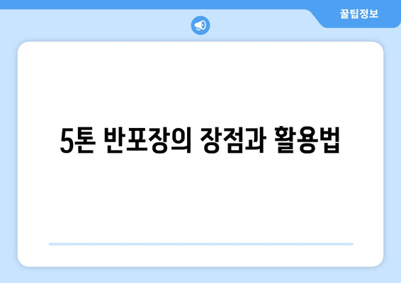 5톤 반포장의 장점과 활용법