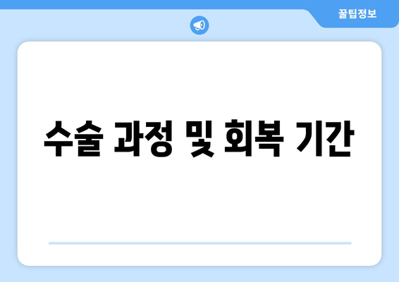 수술 과정 및 회복 기간