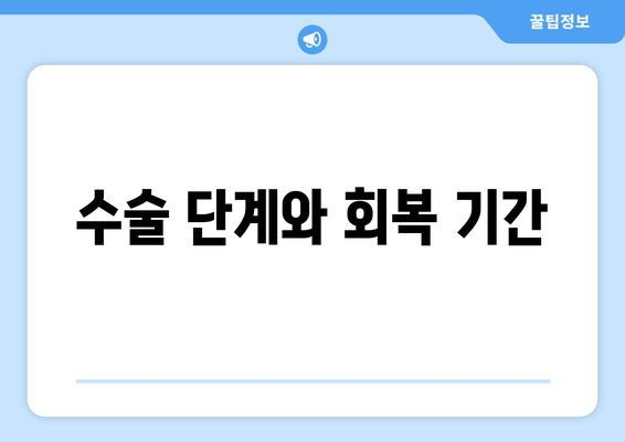 수술 단계와 회복 기간