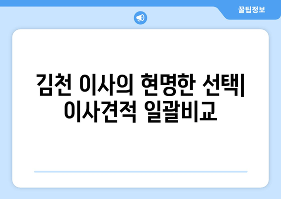 김천 이사의 현명한 선택| 이사견적 일괄비교