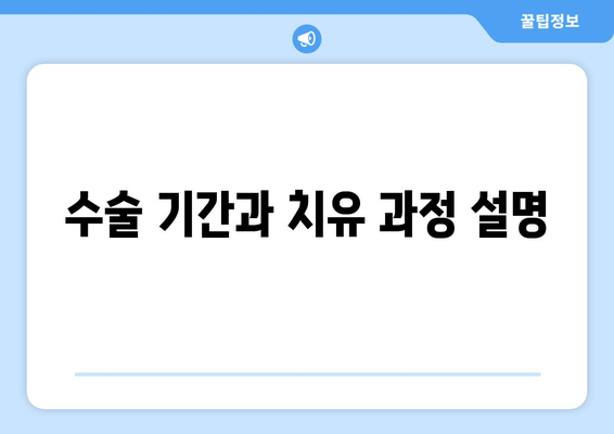 수술 기간과 치유 과정 설명