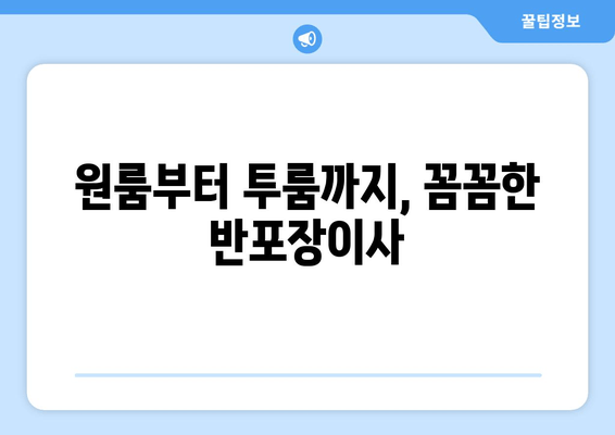 원룸부터 투룸까지, 꼼꼼한 반포장이사