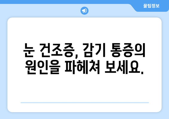 눈 건조증 & 감기 통증, 이렇게 해결하세요! | 원인, 관리법, 완화 팁