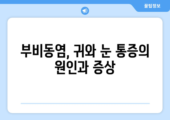 부비동염으로 인한 귀와 눈 통증, 집에서 해결하는 방법 | 부비동염, 귀 통증, 눈 통증, 자가 치료, 완화 팁