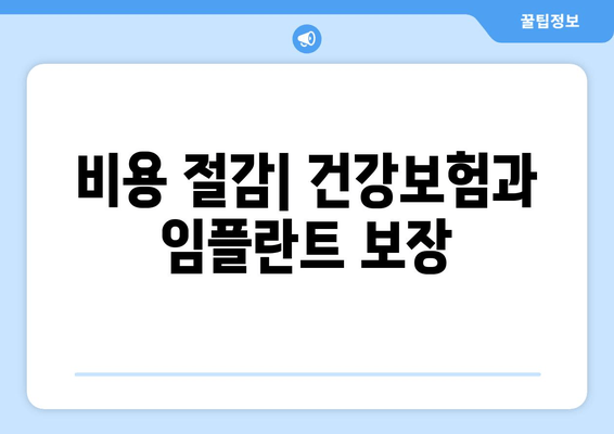 비용 절감| 건강보험과 임플란트 보장