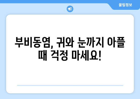 부비동염, 귀와 눈 통증 동반될 때? 집에서 해결하는 자가치료 가이드 | 부비동염, 귀 통증, 눈 통증, 자가 치료, 완화