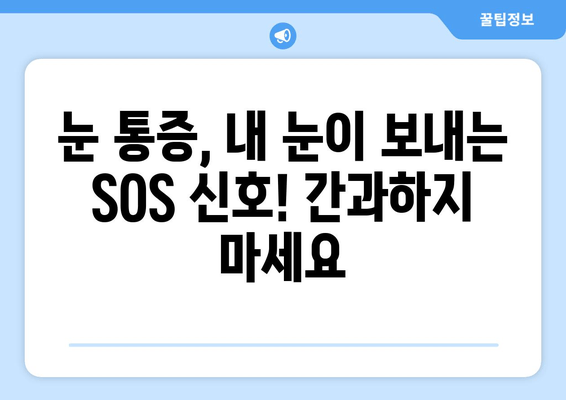 눈 통증의 원인과 개선 후기| 내 눈의 SOS 신호, 어떻게 해결할까요? | 눈 통증, 시력 개선, 안과 질환