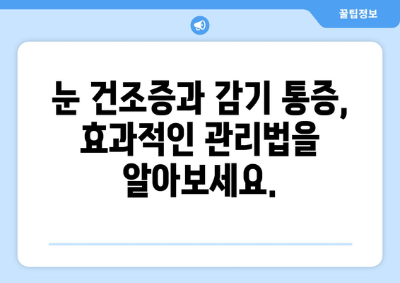 눈 건조증 & 감기 통증, 이렇게 해결하세요! | 원인, 관리법, 완화 팁