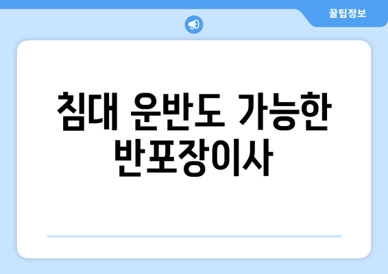 침대 운반도 가능한 반포장이사