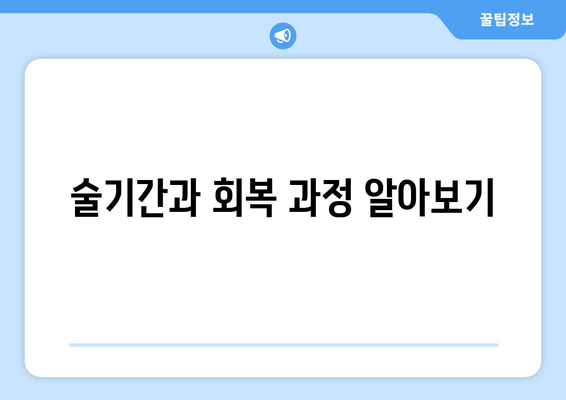 술기간과 회복 과정 알아보기