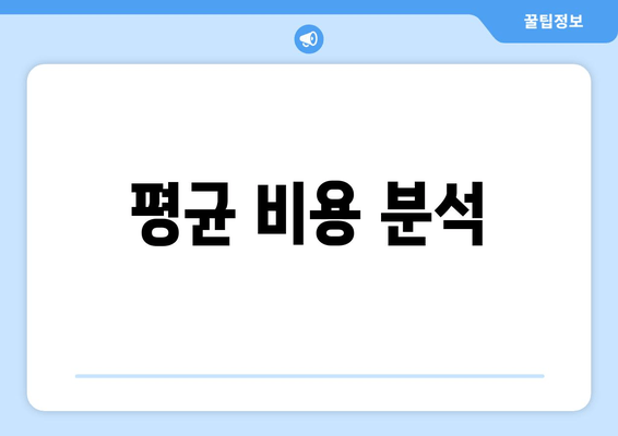 평균 비용 분석