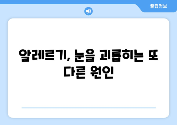 눈 이물감의 주요 원인 5가지| 이물질, 통증, 그리고 해결책 | 눈 건강, 안구 건조증, 알레르기, 콘택트렌즈