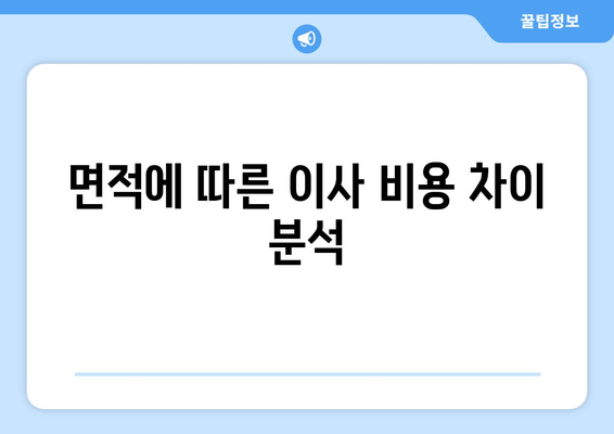 면적에 따른 이사 비용 차이 분석