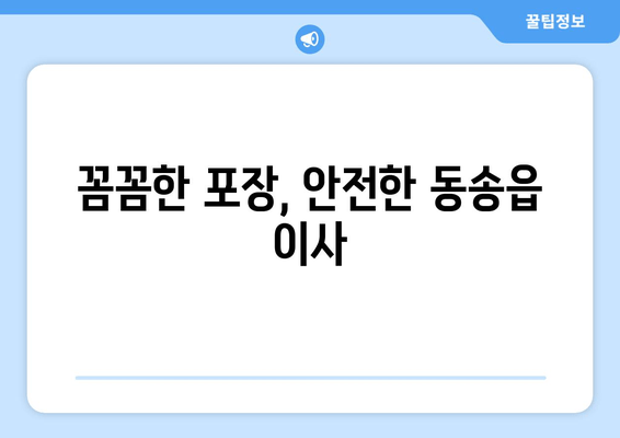 꼼꼼한 포장, 안전한 동송읍 이사