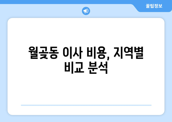 월곶동 이사 비용, 지역별 비교 분석