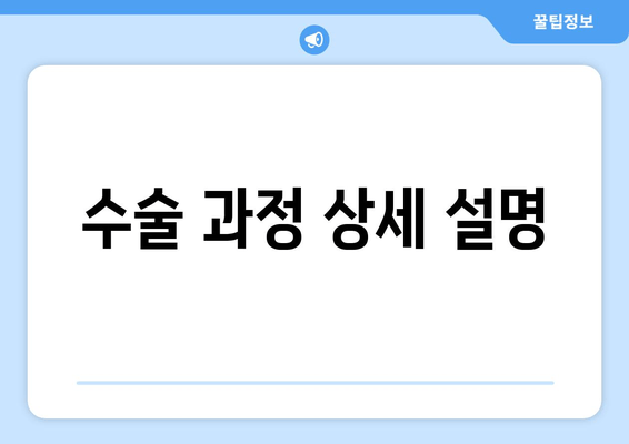 수술 과정 상세 설명