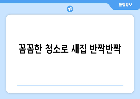 꼼꼼한 청소로 새집 반짝반짝