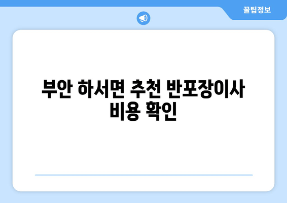 부안 하서면 추천 반포장이사 비용 확인