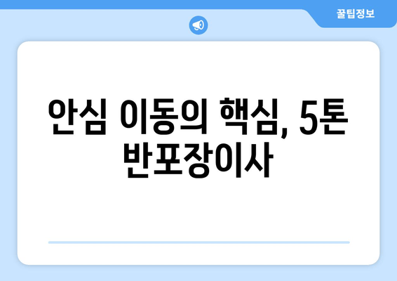 안심 이동의 핵심, 5톤 반포장이사