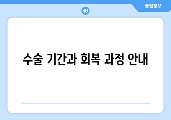 수술 기간과 회복 과정 안내