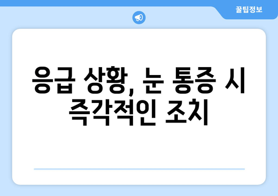 갑작스러운 눈 통증| 왼쪽, 오른쪽, 눈 주변 통증 원인과 대처법 | 눈 통증, 눈 주변 통증, 원인, 해결책, 응급처치