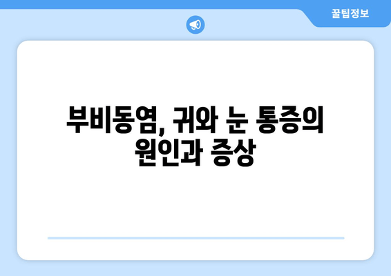 부비동염으로 인한 귀와 눈 통증 해결! 자가 치료법 7가지 | 부비동염, 귀 통증, 눈 통증, 자가 치료, 완화