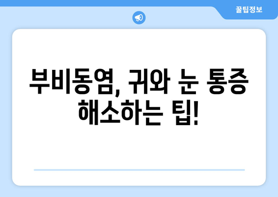 부비동염, 귀와 눈 통증 동반될 때? 집에서 해결하는 자가치료 가이드 | 부비동염, 귀 통증, 눈 통증, 자가 치료, 완화