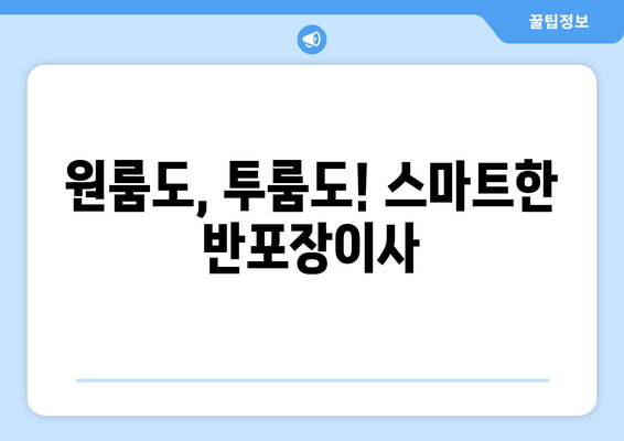 원룸도, 투룸도! 스마트한 반포장이사