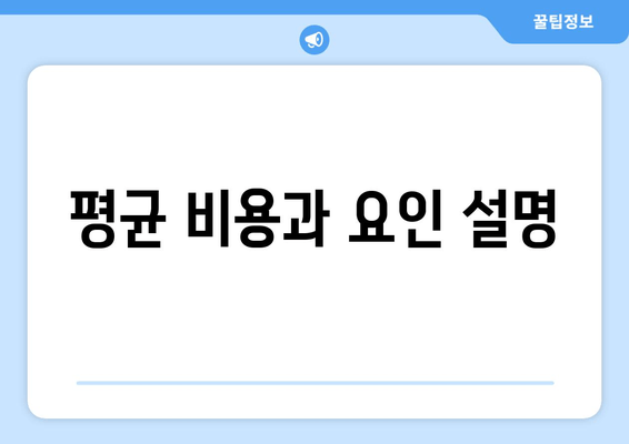 평균 비용과 요인 설명