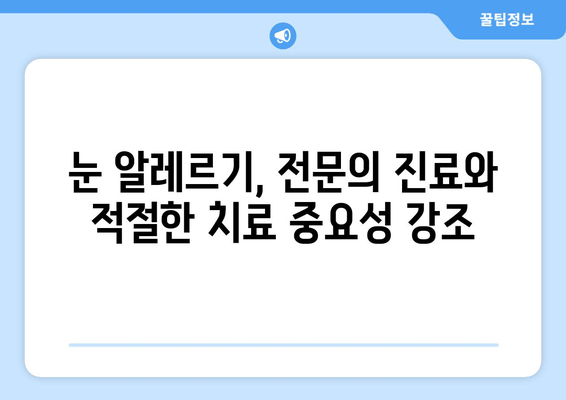 알레르기 검사 결과 눈 통증, 눈 부종이 나타났을 때 | 알레르기, 눈 질환, 증상, 치료, 관리