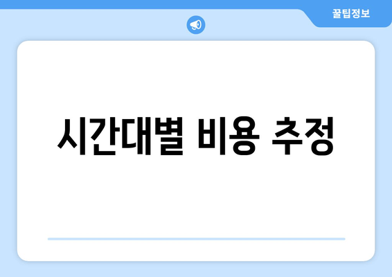 시간대별 비용 추정