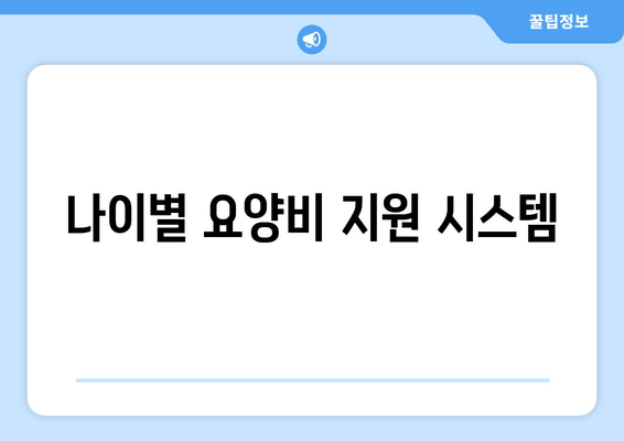 나이별 요양비 지원 시스템