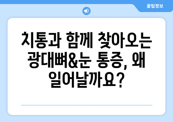 치통과 함께 찾아오는 광대뼈 & 눈 통증| 원인과 대처법 | 치통, 광대뼈 통증, 눈 통증, 원인, 대처, 해결