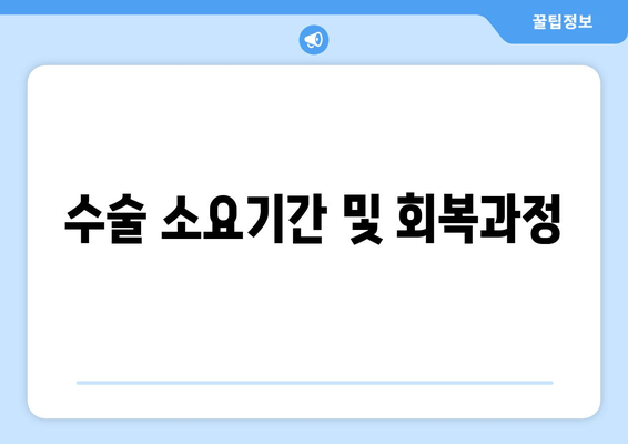 수술 소요기간 및 회복과정