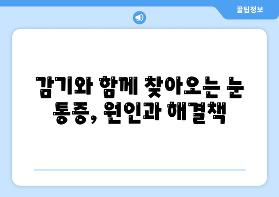 건성안 관리법| 감기와 눈 통증의 원인 해결 | 눈 건강, 안구 건조증, 겨울철 눈 관리