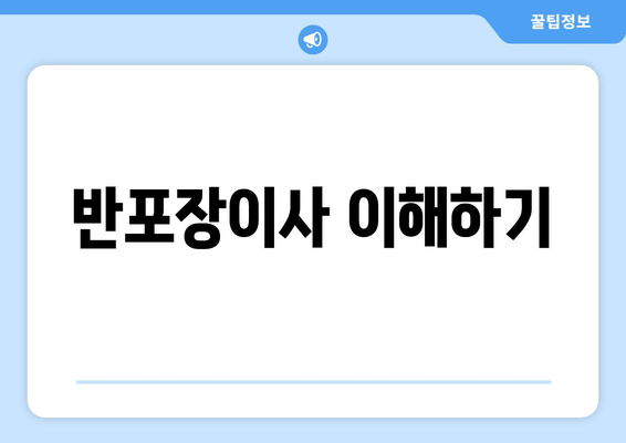 반포장이사 이해하기