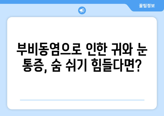 부비동염으로 인한 귀와 눈 통증, 자가치료 팁 5가지 | 부비동염, 통증 완화, 자가 치료,