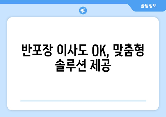 반포장 이사도 OK, 맞춤형 솔루션 제공