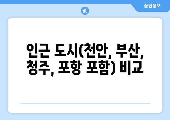 인근 도시(천안, 부산, 청주, 포항 포함) 비교