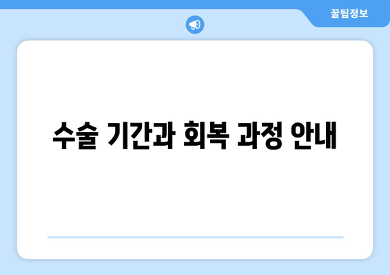 수술 기간과 회복 과정 안내