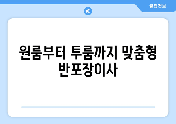 원룸부터 투룸까지 맞춤형 반포장이사