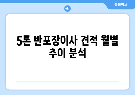 5톤 반포장이사 견적 월별 추이 분석