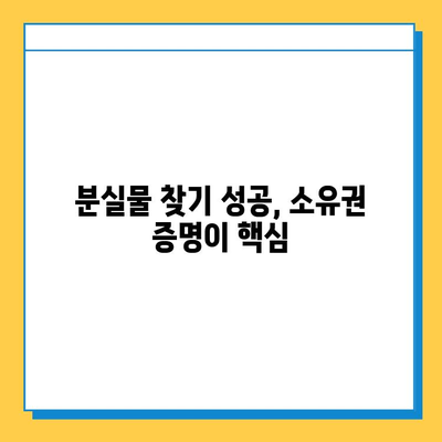 분실물 찾기 성공의 열쇠! 소유권 증명의 중요성과 방법 | 분실물, 소유권, 증명, 절차, 팁