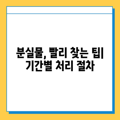 분실물 처리 기간별 상세 절차 가이드| 어떻게 해야 할까요? | 분실물, 처리 기간, 절차, 안내