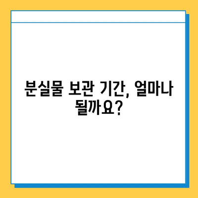 분실물 처리 기간별 상세 절차 가이드| 어떻게 해야 할까요? | 분실물, 처리 기간, 절차, 안내